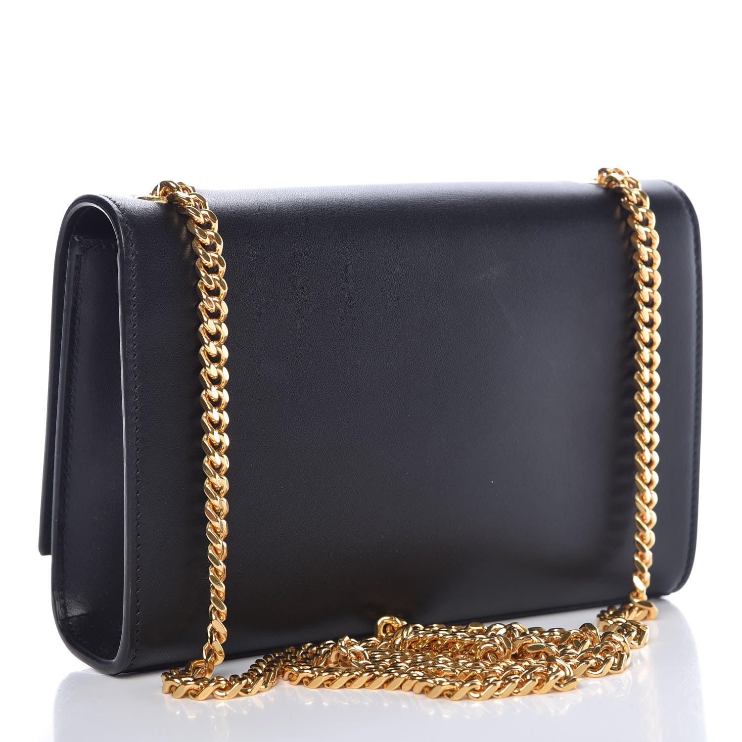 Saint Laurent Smooth Calfskin Small Classic Monogram Kate Tassel Satchel Black 3 of 11