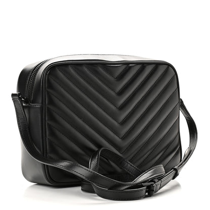 Saint Laurent Calfskin Matelasse Monogram Lou Camera Bag Black 2 of 8