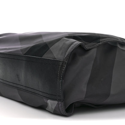 Burberry Nylon Check Buckleigh Packable Tote Charcoal 9 of 12