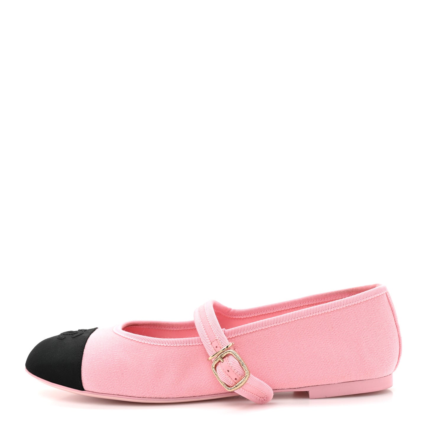 Fabric Grosgrain Mary Jane Flats 41 Light Pink Black