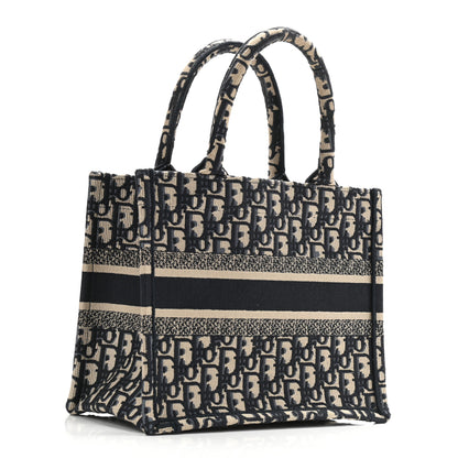 Christian Dior Oblique Small Book Tote Blue Multicolor 3 of 10
