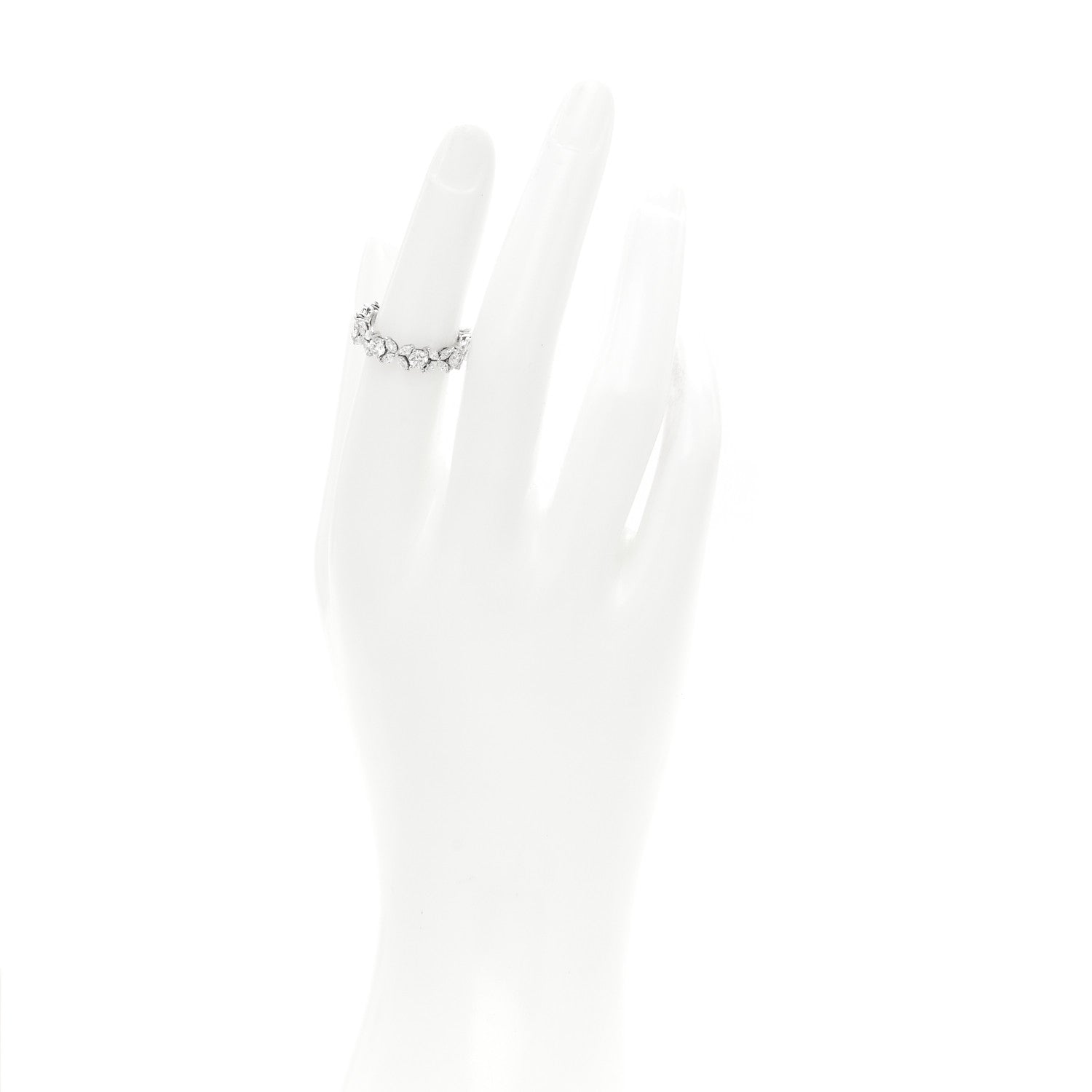 Tiffany Platinum Diamond Victoria Alternating Band Ring 52 6 2 of 5