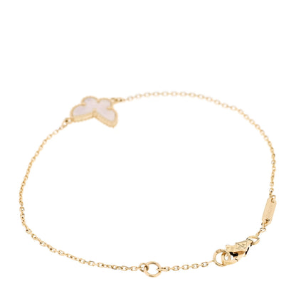 Van Cleef & Arpels 18K Yellow Gold Mother of Pearl Sweet Alhambra Butterfly Bracelet 2 of 4