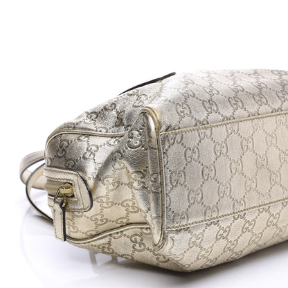 Gucci Metallic Guccissima Small Boston Gold 8 of 10