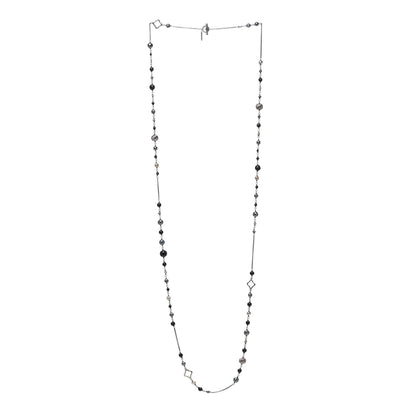David Yurman Darkened Sterling Silver Black Onyx Hematite Quatrefoil Bead Chain Necklace 2 of 4