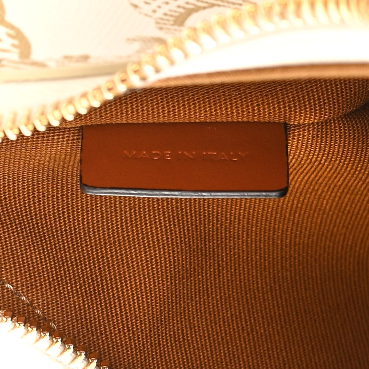 Canvas Calfskin Ava Triomphe Shoulder Bag White