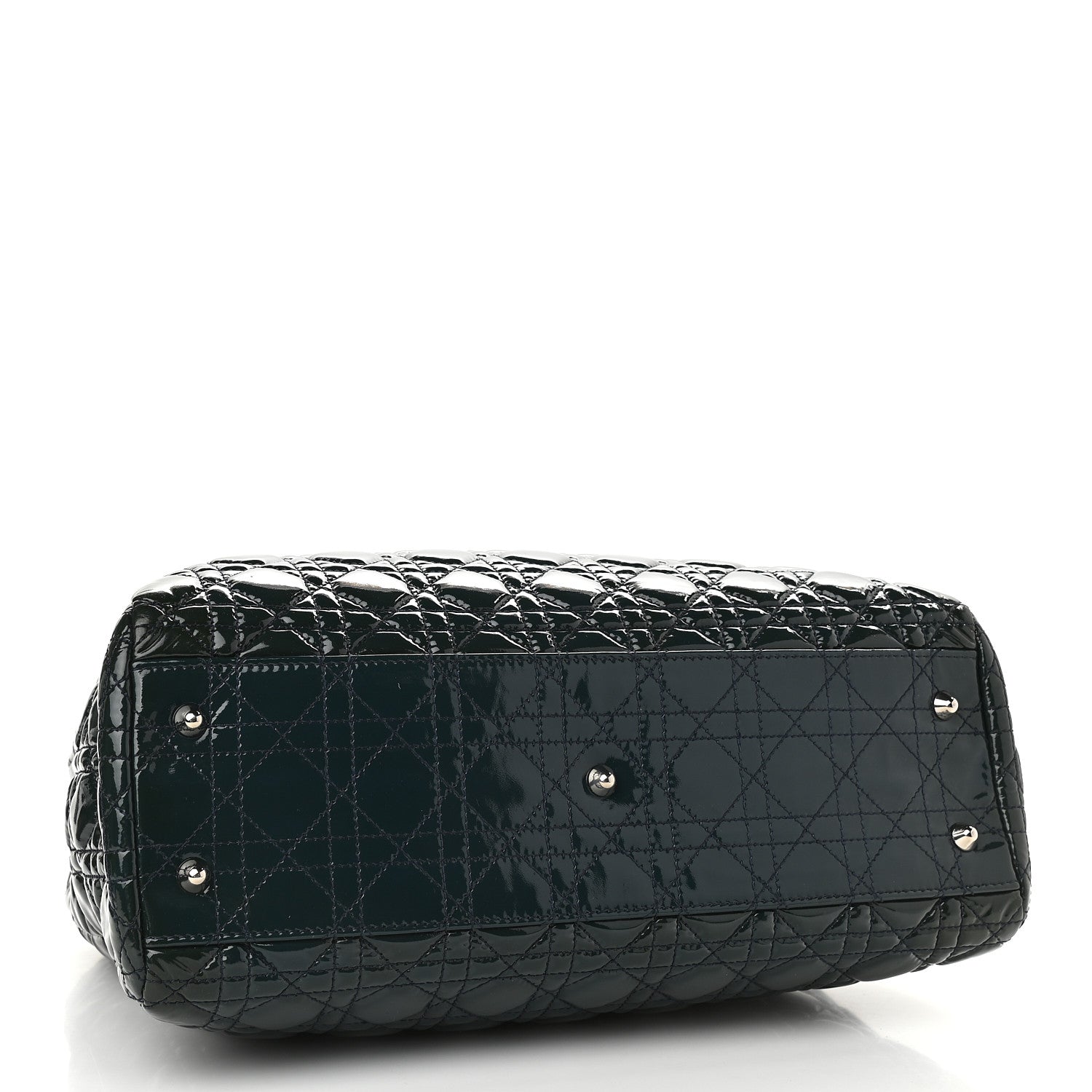 Christian Dior Patent Cannage Large Lady Dior Green 4 of 9