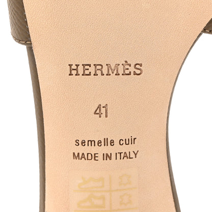 Hermes Epsom Oasis Sandals 41 Etoupe 8 of 9