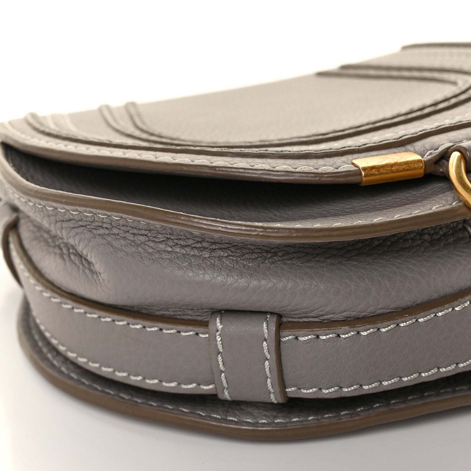 Chloe Calfskin Mini Marcie Round Crossbody Bag Cashmere Grey 5 of 8