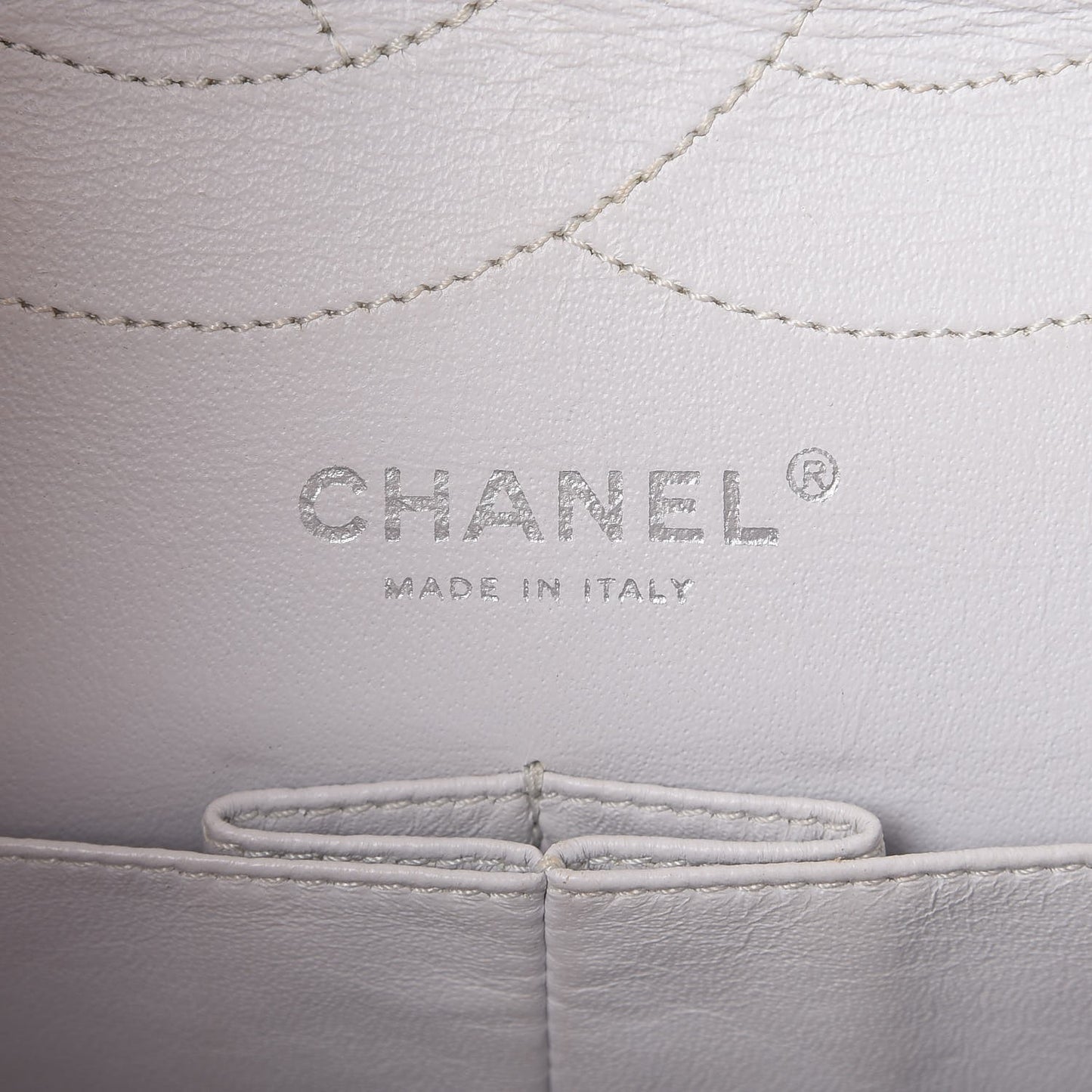 Aged Calfskin Quilted 2.55 Reissue 227 Flap White