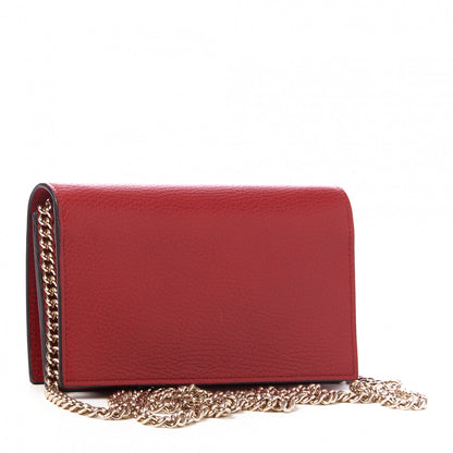 Gucci Dollar Calfskin Medium Betty Chain Wallet Tabasco 2 of 7