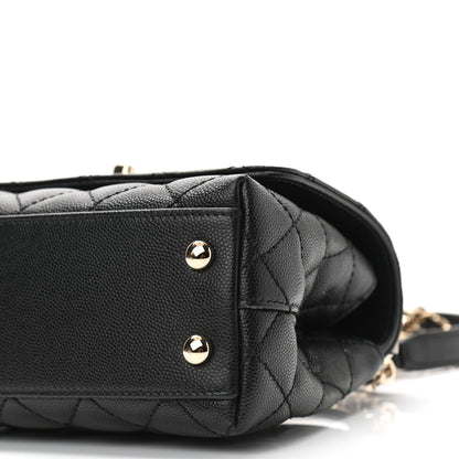 Chanel Caviar Quilted Extra Mini Coco Handle Flap Black 10 of 11