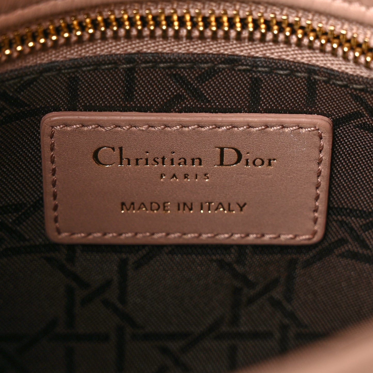 Lambskin Cannage Mini Lady Dior Blush
