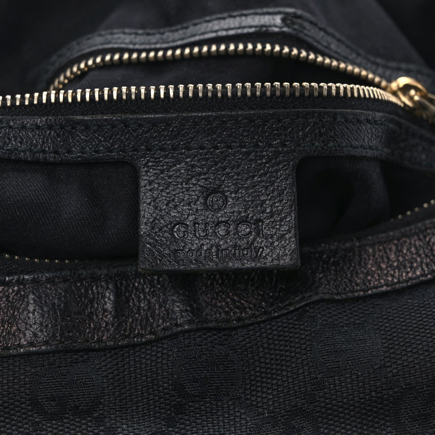 Monogram Web Bamboo Ring Hobo Black