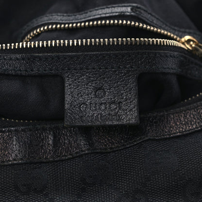 Gucci Monogram Web Bamboo Ring Hobo Black 6 of 11