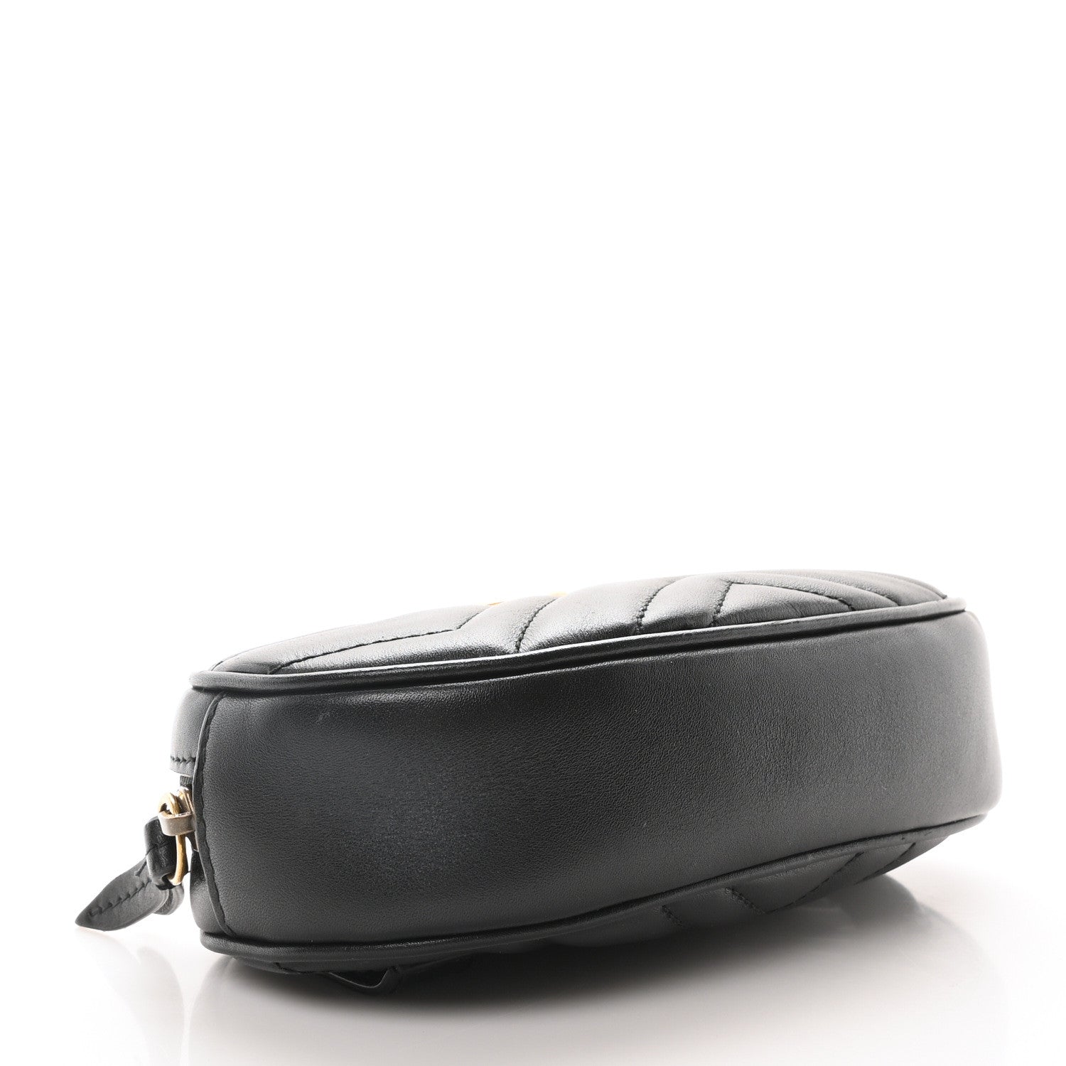 Gucci Calfskin Matelasse GG Marmont Belt Bag 85 34 Black 4 of 10