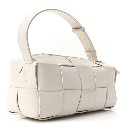 Bottega Veneta Lambskin Maxi Intrecciato Small Brick Cassette Bag White 3 of 10