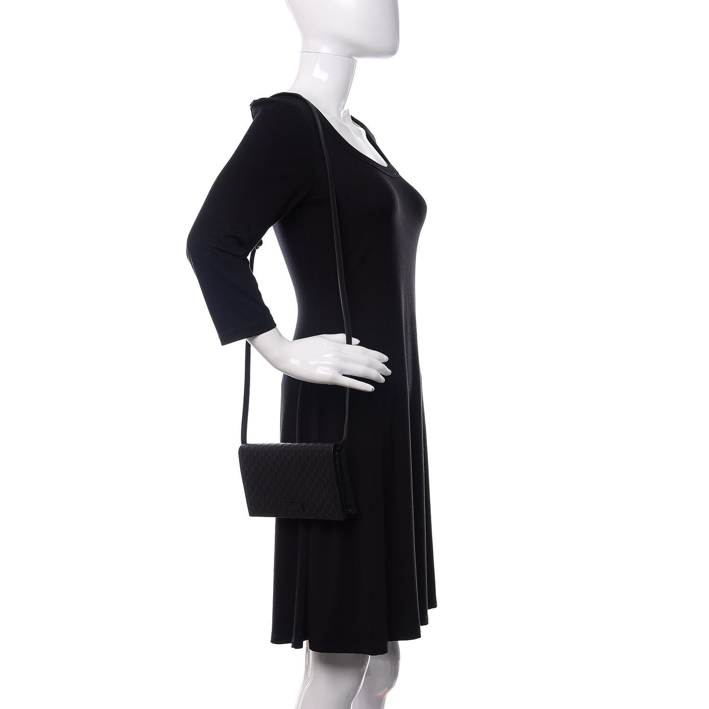 Microguccissima Crossbody Wallet Black