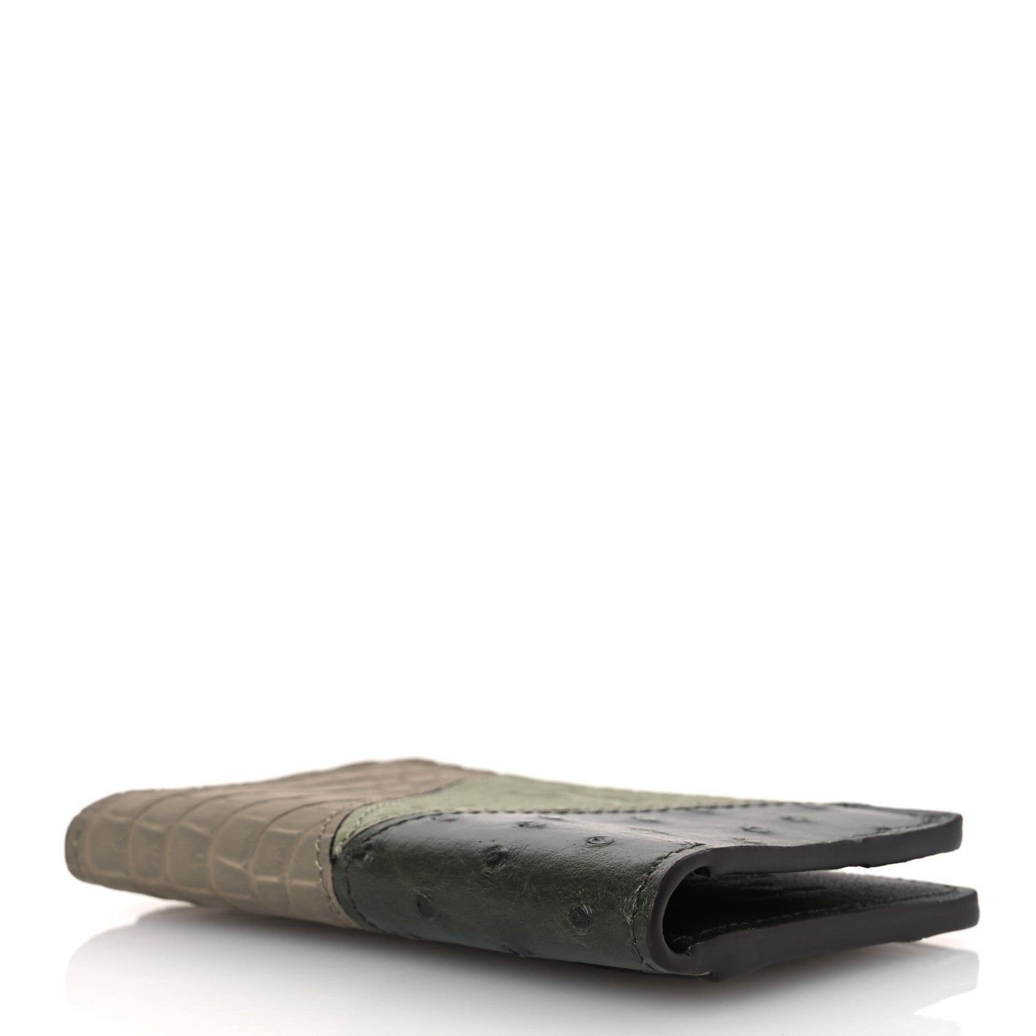 Louis Vuitton Ostrich Crocodile Pocket Organizer Green Beige 4 of 7