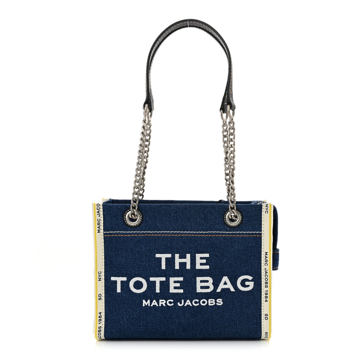 Denim Canvas Small Chain Bag Dark Wash