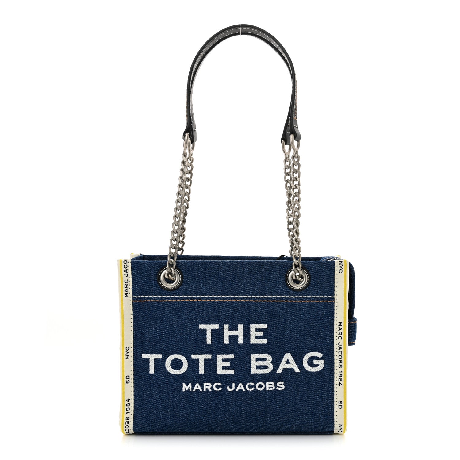 Marc Jacobs Denim Canvas Small Chain Bag Dark Wash 1 of 10