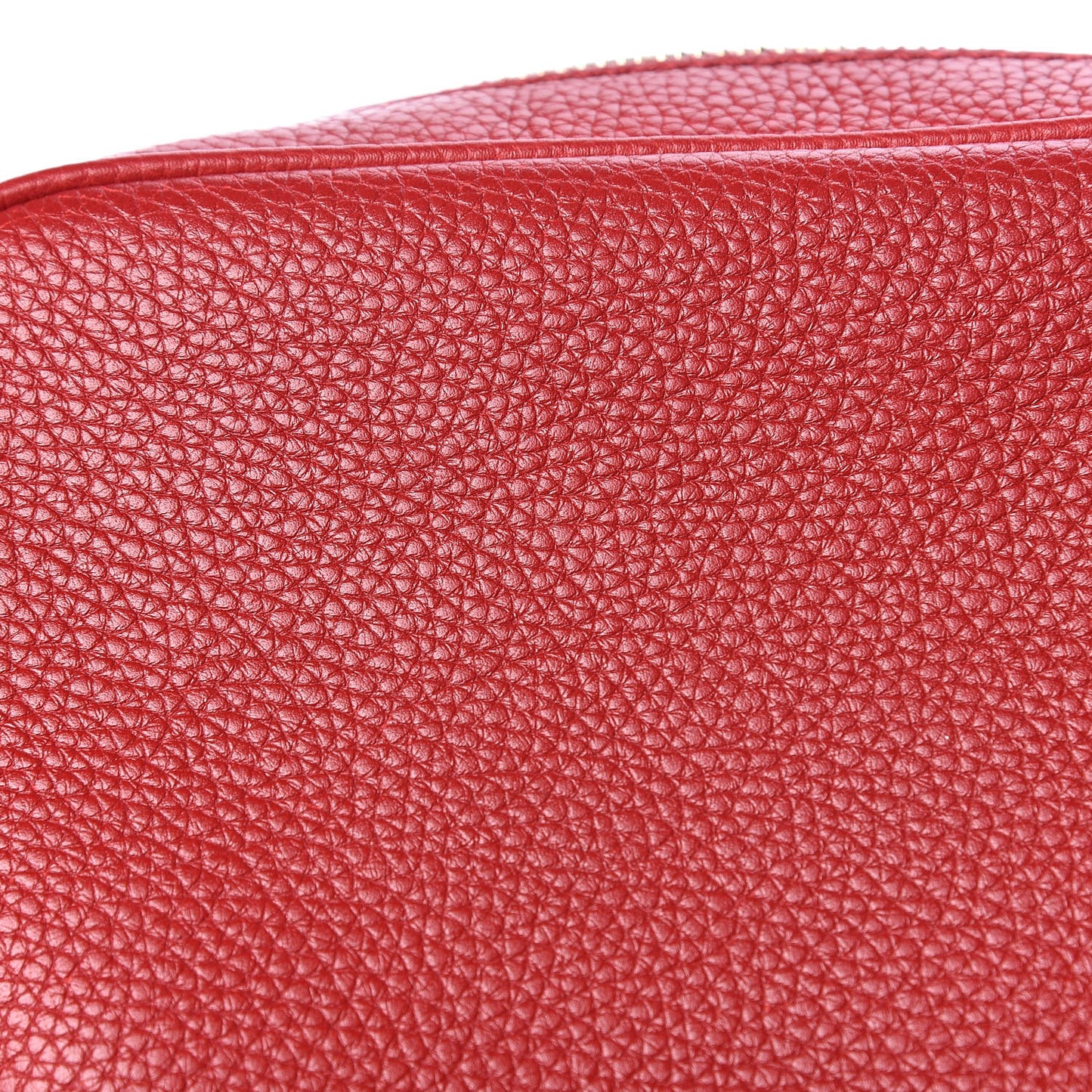 Pebbled Calfskin Small Soho Disco Bag Vibrant Red