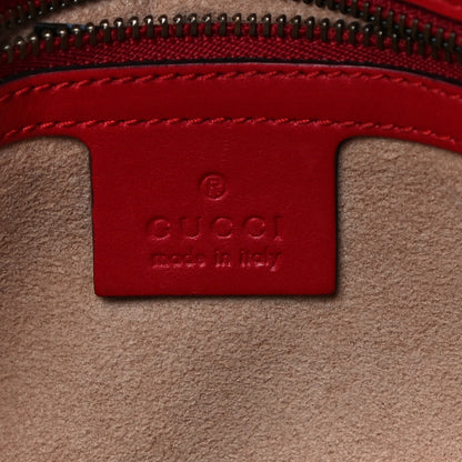 Gucci Calfskin Matelasse Small GG Marmont Shoulder Bag Hibiscus Red 5 of 16