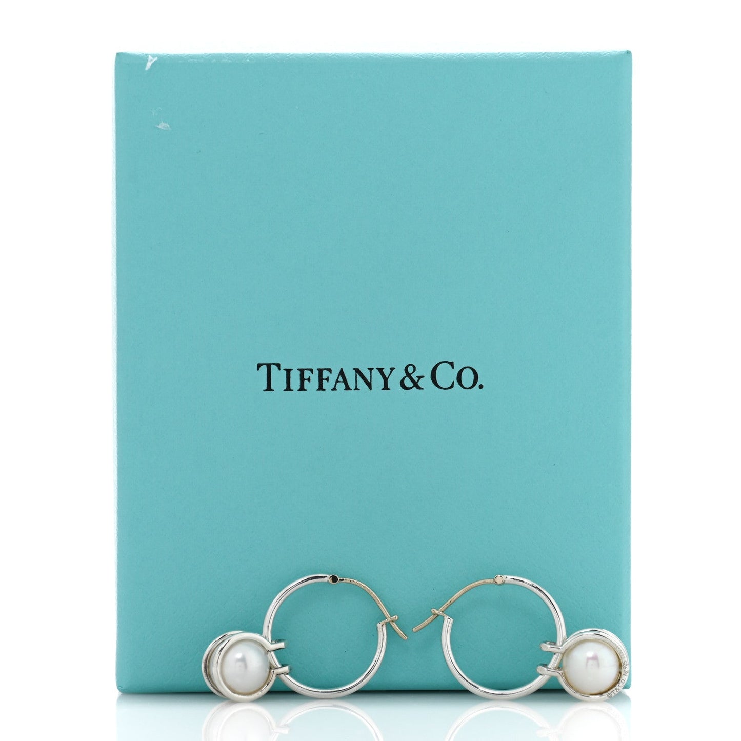 Sterling Silver Cultured Pearl HardWear Hoop Earrings