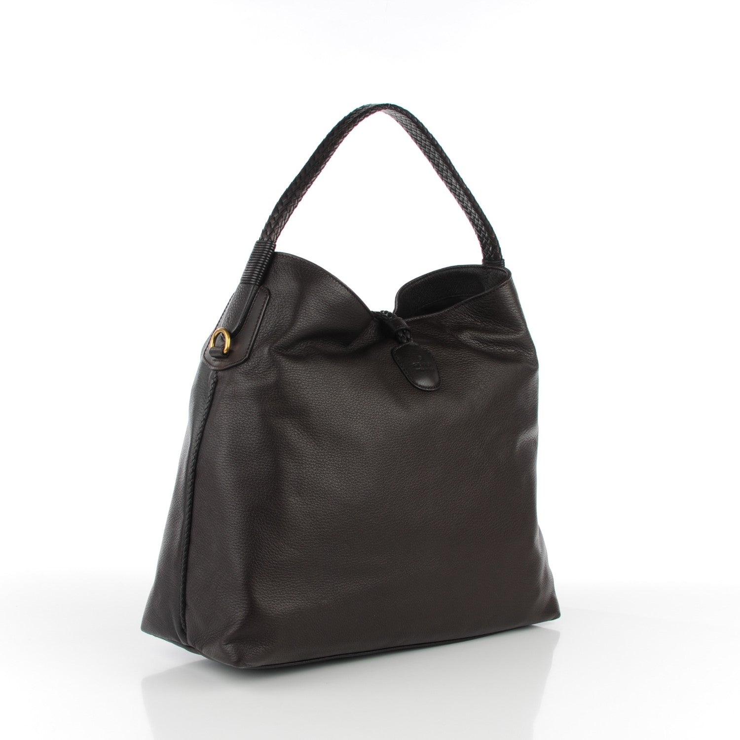 Gucci Deerskin Large Hip Bamboo Hobo Dark Cocoa 3 of 7