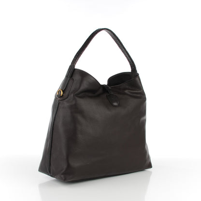 Gucci Deerskin Large Hip Bamboo Hobo Dark Cocoa 3 of 7