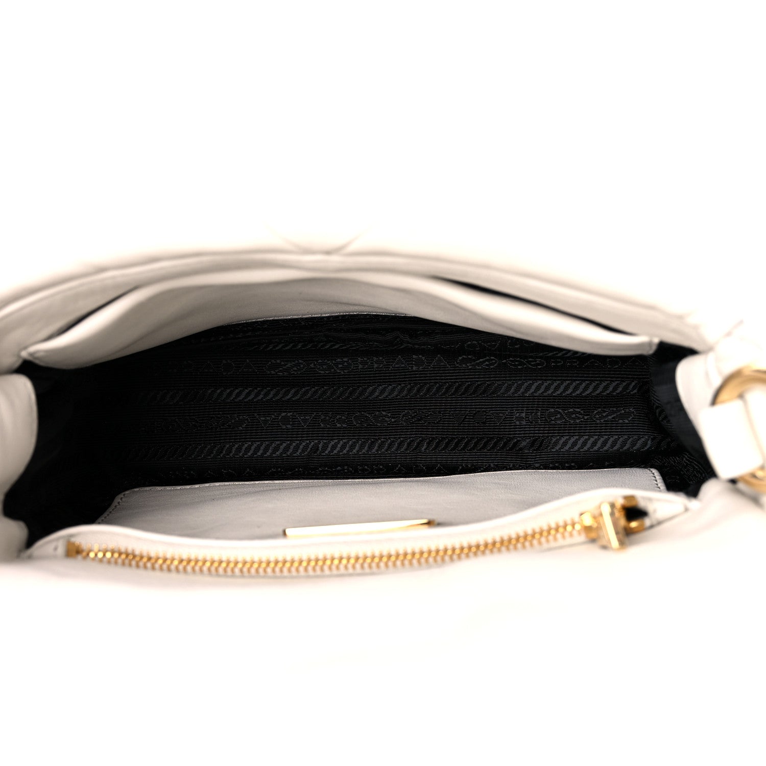 Prada Nappa Metal Quilted Small Patchwork System Flap Bag White 4 of 8