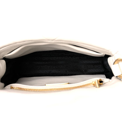 Prada Nappa Metal Quilted Small Patchwork System Flap Bag White 4 of 8