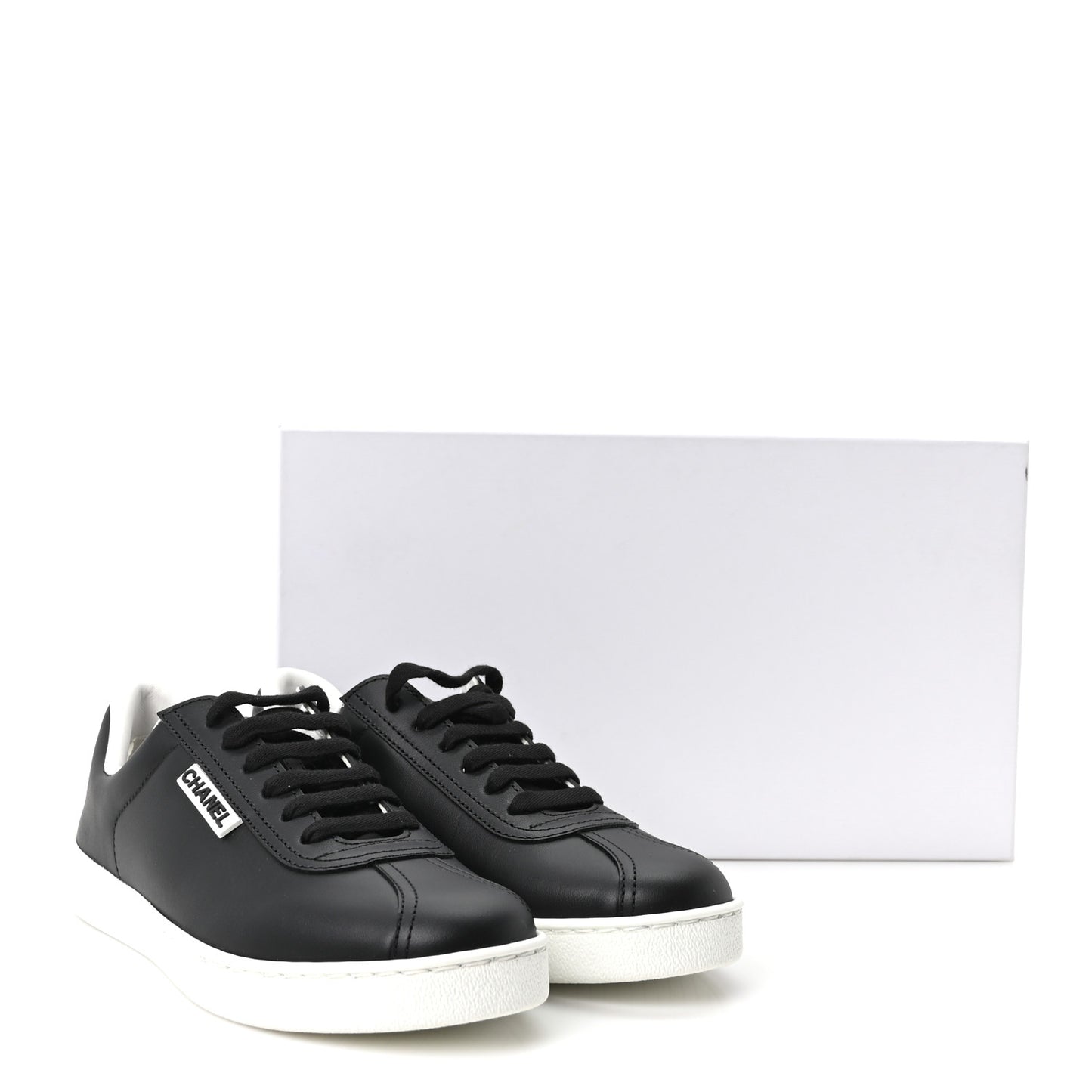 Calfskin CC Womens Sneakers 35.5 Black