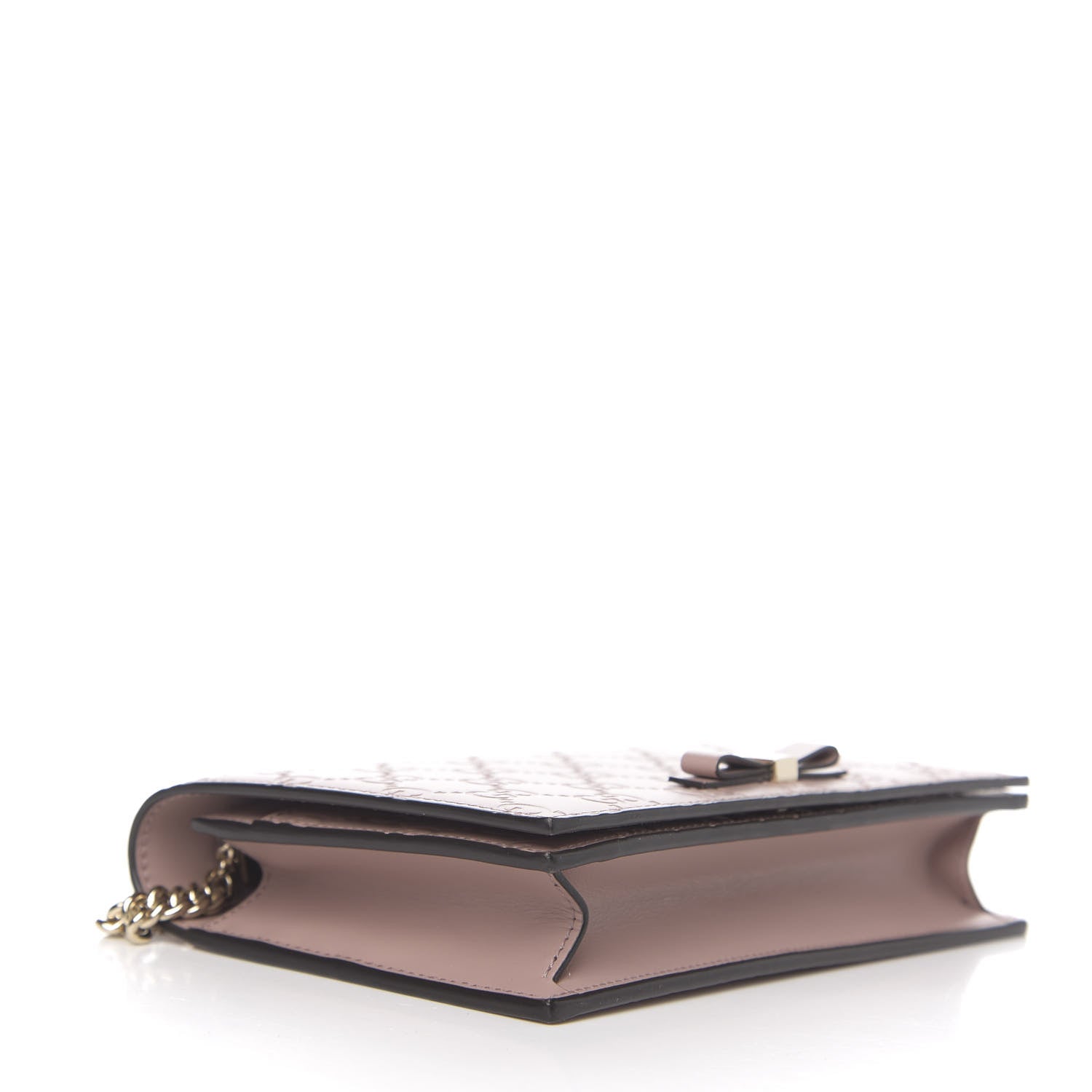 Gucci Guccissima Signature Bowy Chain Wallet Dark Cipria 3 of 8