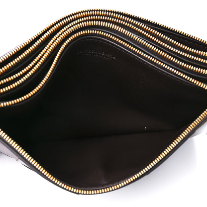 Bottega Veneta Nappa Maxi Intrecciato Triple Zip Clutch Fondant 7 of 12