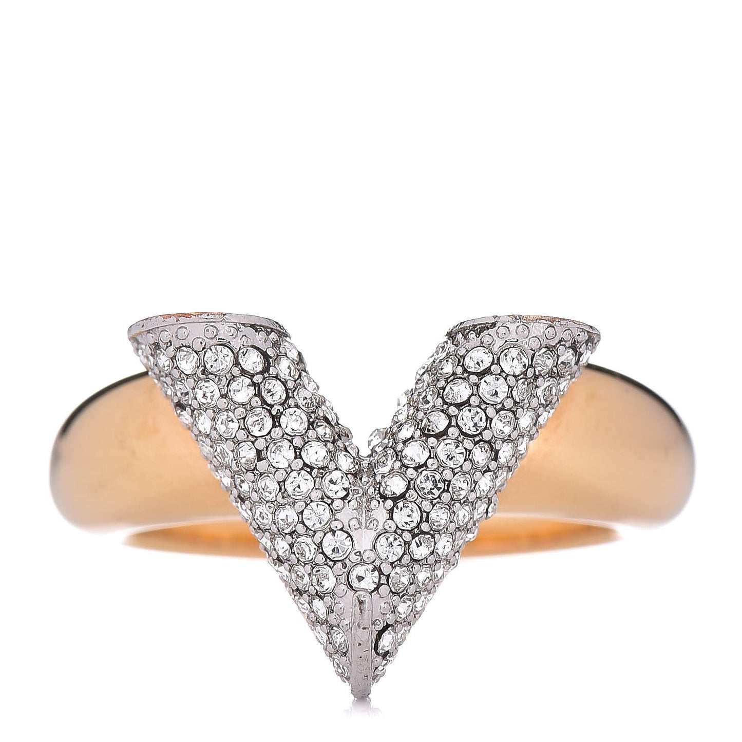 Crystal Essential V Strass Ring M Silver Gold