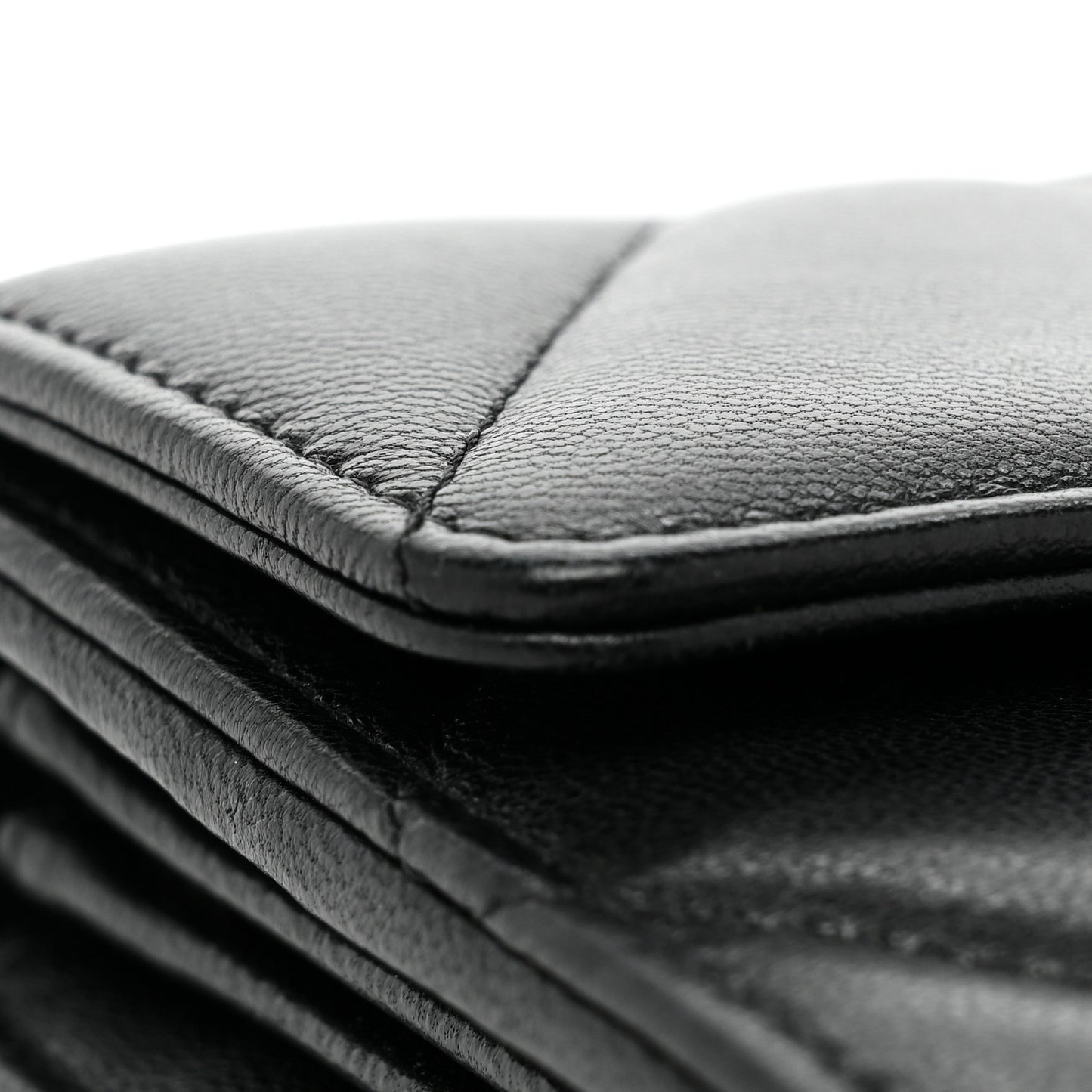 Lambskin Quilted Chanel 19 Flap Wallet Black