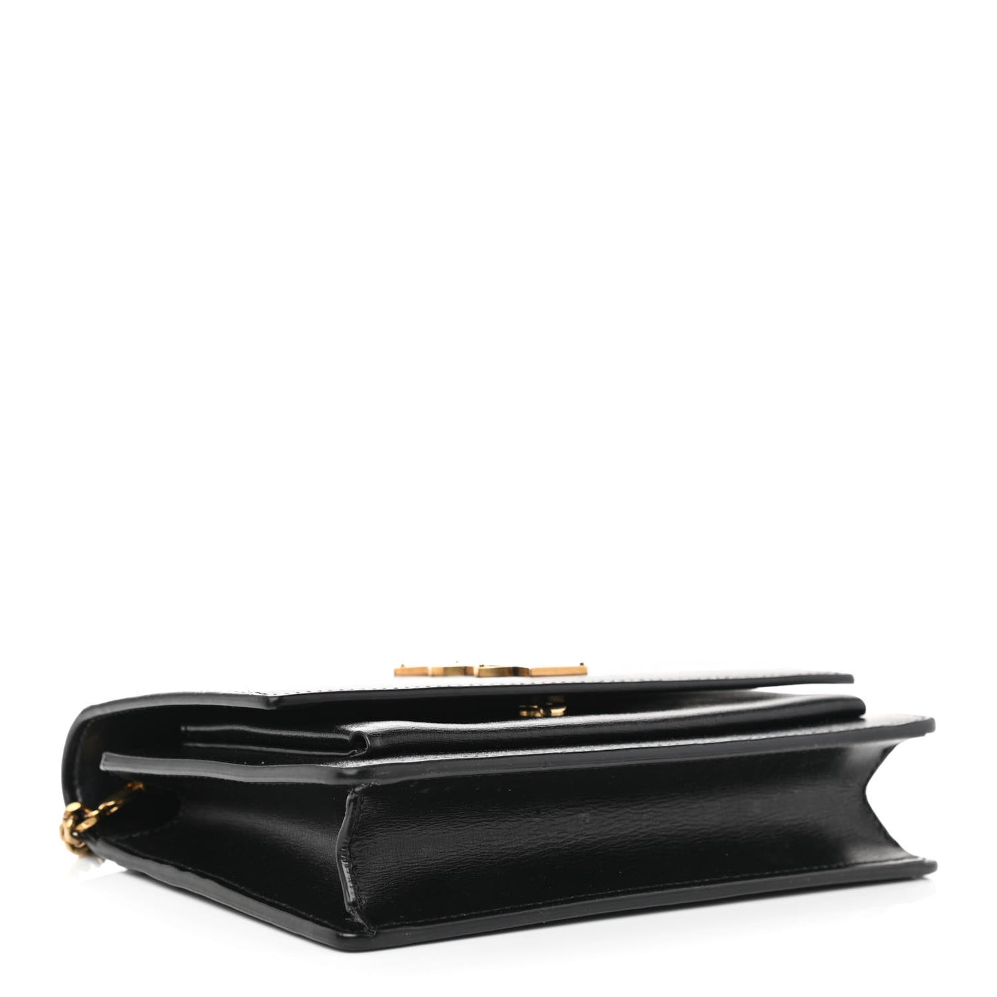 Calfskin Monogram Sunset Chain Wallet Black
