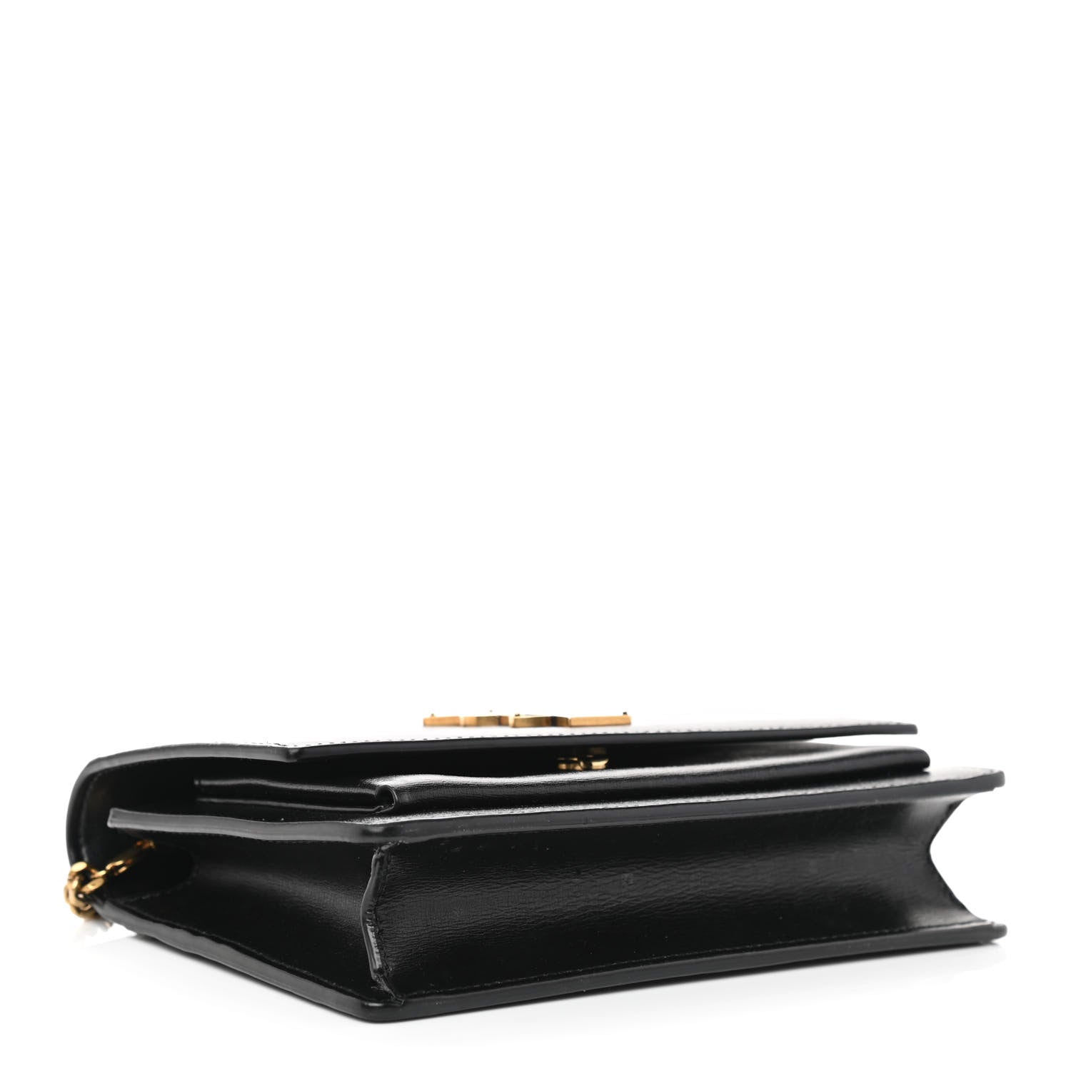 Saint Laurent Calfskin Monogram Sunset Chain Wallet Black 4 of 8