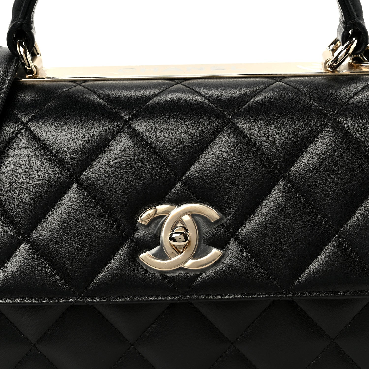 Chanel Lambskin Quilted Small Trendy CC Dual Handle Flap Bag Black 10 of 12