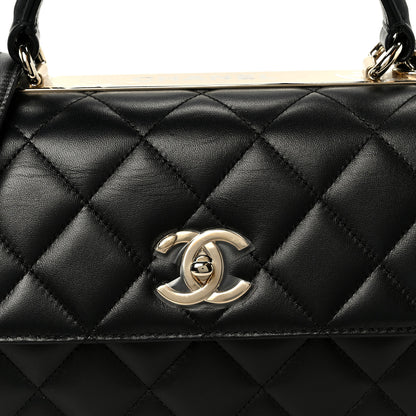 Chanel Lambskin Quilted Small Trendy CC Dual Handle Flap Bag Black 10 of 12