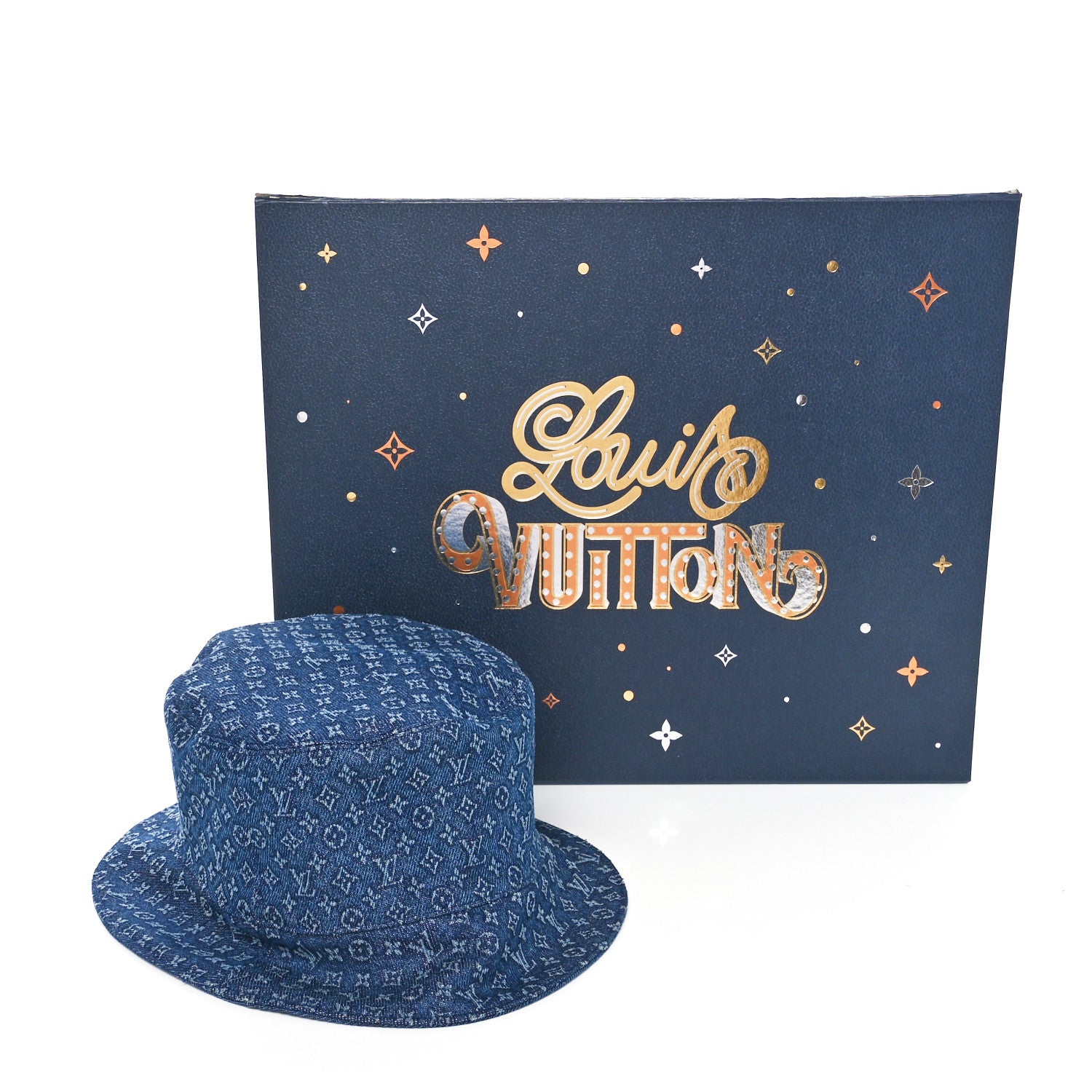 Louis Vuitton Monogram Denim Reversible Everyday Bucket Hat M Blue 17 of 17
