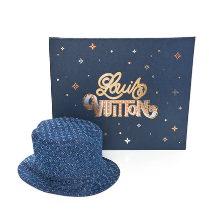 Louis Vuitton Monogram Denim Reversible Everyday Bucket Hat M Blue 17 of 17