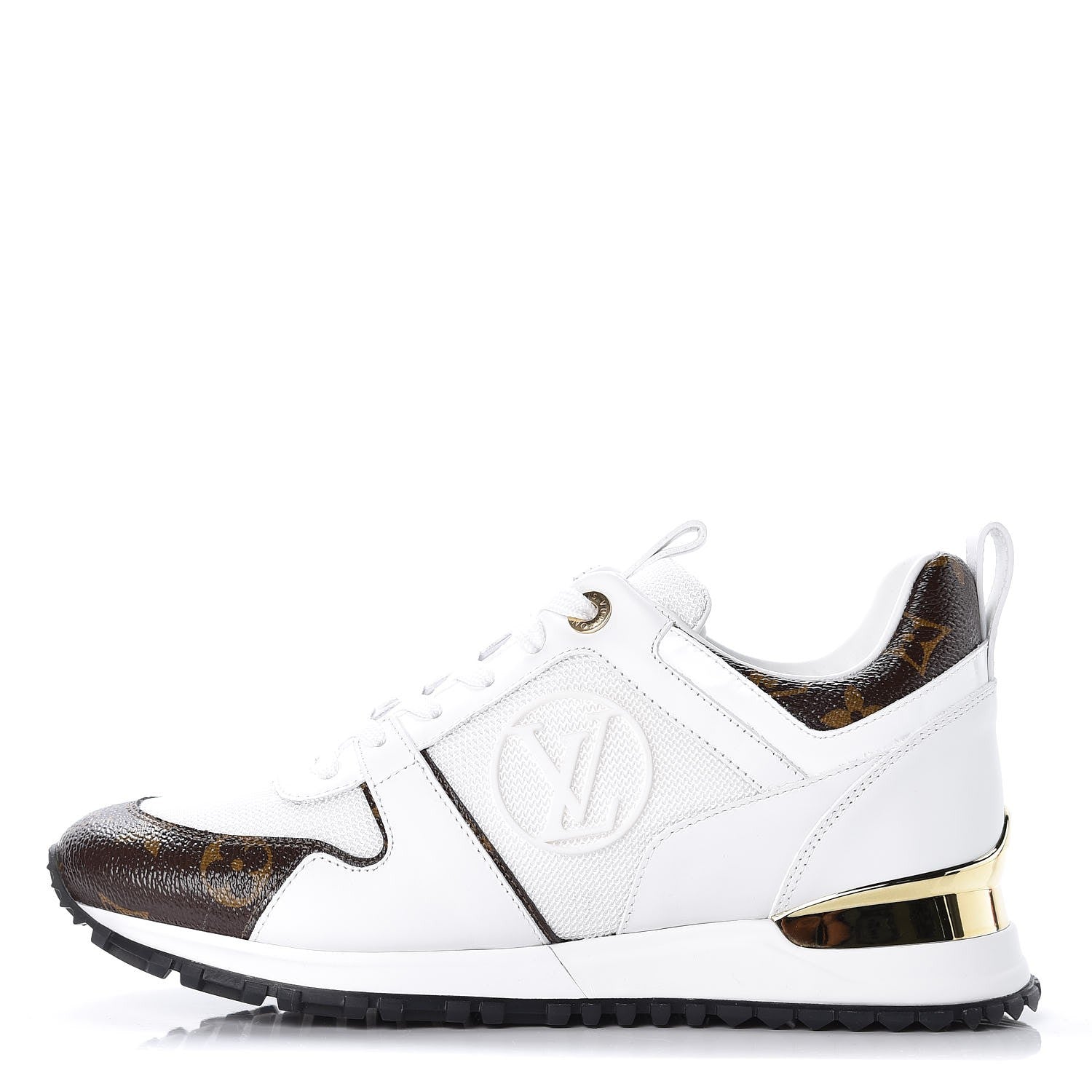 Louis Vuitton Calfskin Monogram Run Away Sneakers 37 White 1 of 8