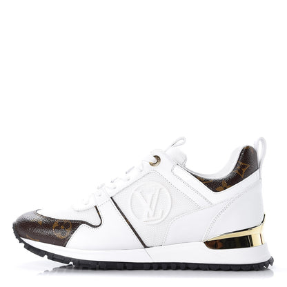 Louis Vuitton Calfskin Monogram Run Away Sneakers 37 White 1 of 8