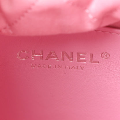 Chanel Metallic Lambskin Lacquered Monochrome Quilted Mini Chanel 22 Pink 6 of 10