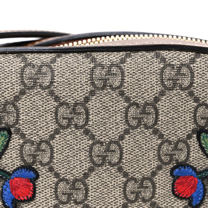 Gucci GG Supreme Monogram Floral Embroidered Mini Chain Shoulder Bag Beige Ebony Tuscany 8 of 10