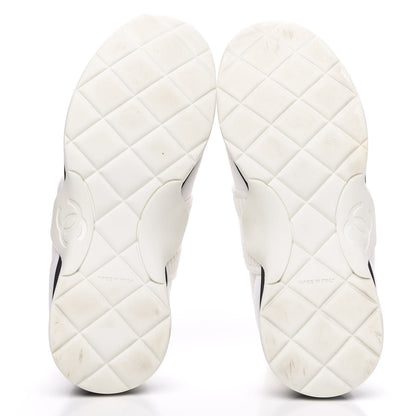 Chanel Stretch Fabric CC Sneakers 36.5 White 5 of 11