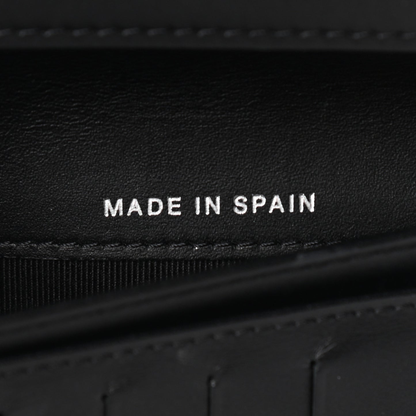 Patent Calfskin Quilted Yen Wallet Black