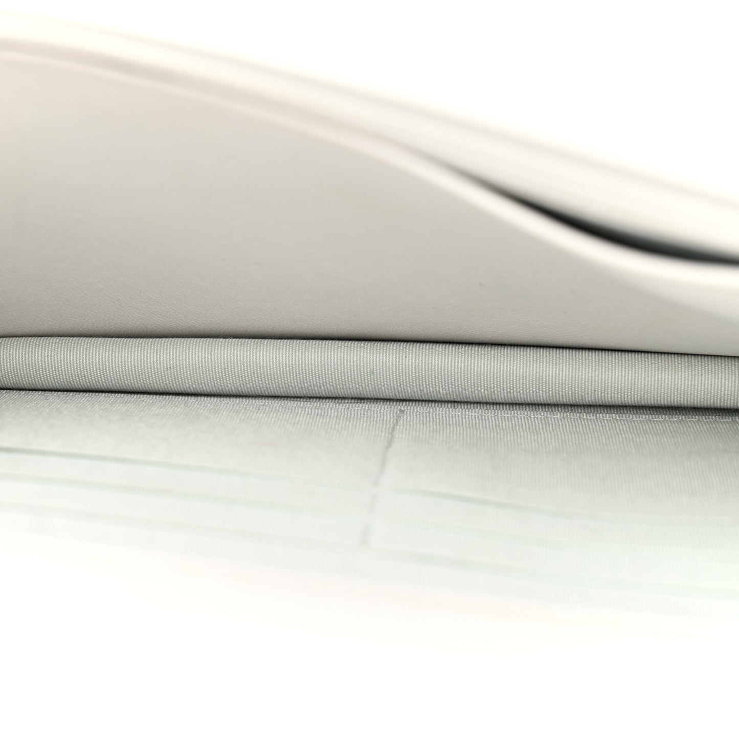 Metallic Galuchat Stingray Lambskin Boy Wallet On Chain WOC Silver